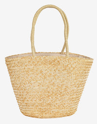 Lemon Embroidery Handwoven Straw Tote Bag