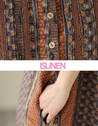 Loose Casual Ethnic Linen Tunic Shirt for Women - Islinen