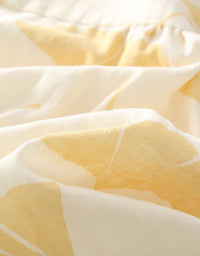 Loose Casual Ginkgo Leaf Pure Cotton Loungewear Set