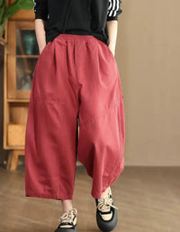 Loose Casual Nine-point Wide Leg Pants