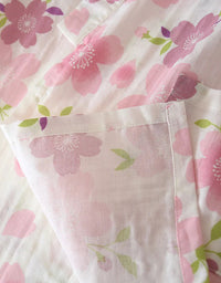 Loose Comfortable Cherry Blossom Pure Cotton Pajama Set