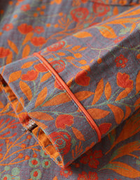 Loose Comfortable Leaf Pure Cotton Loungewear Set