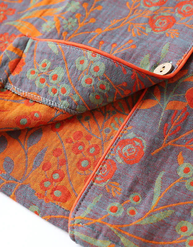 Loose Comfortable Leaf Pure Cotton Loungewear Set