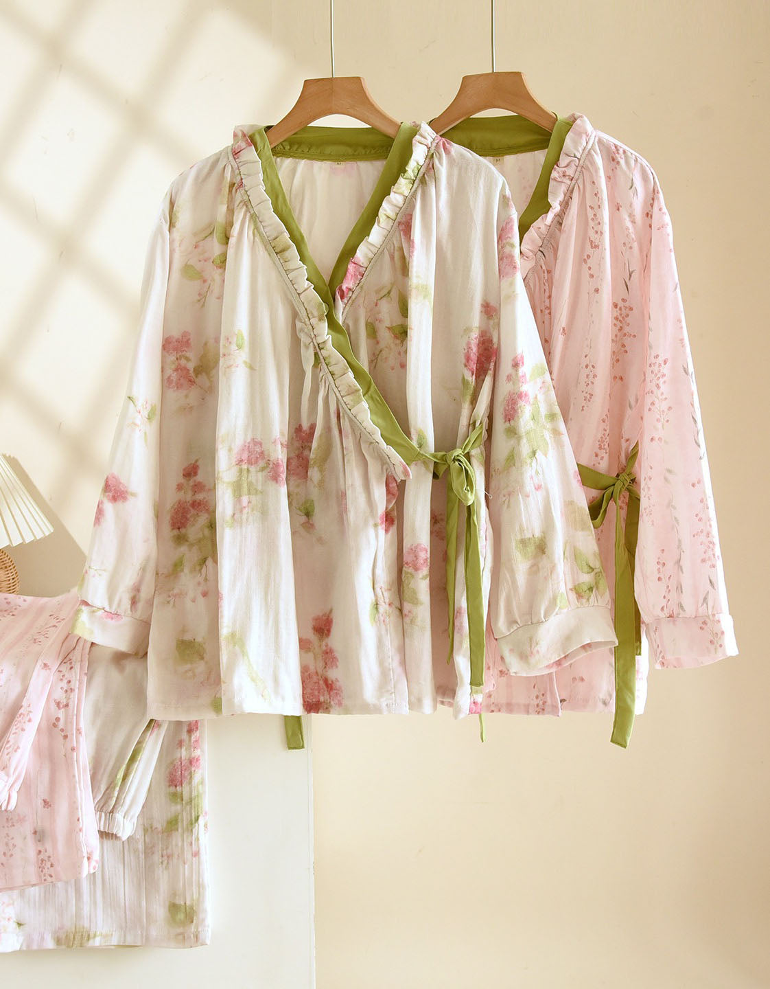 Pure Cotton Floral Kimono Loungewear Set