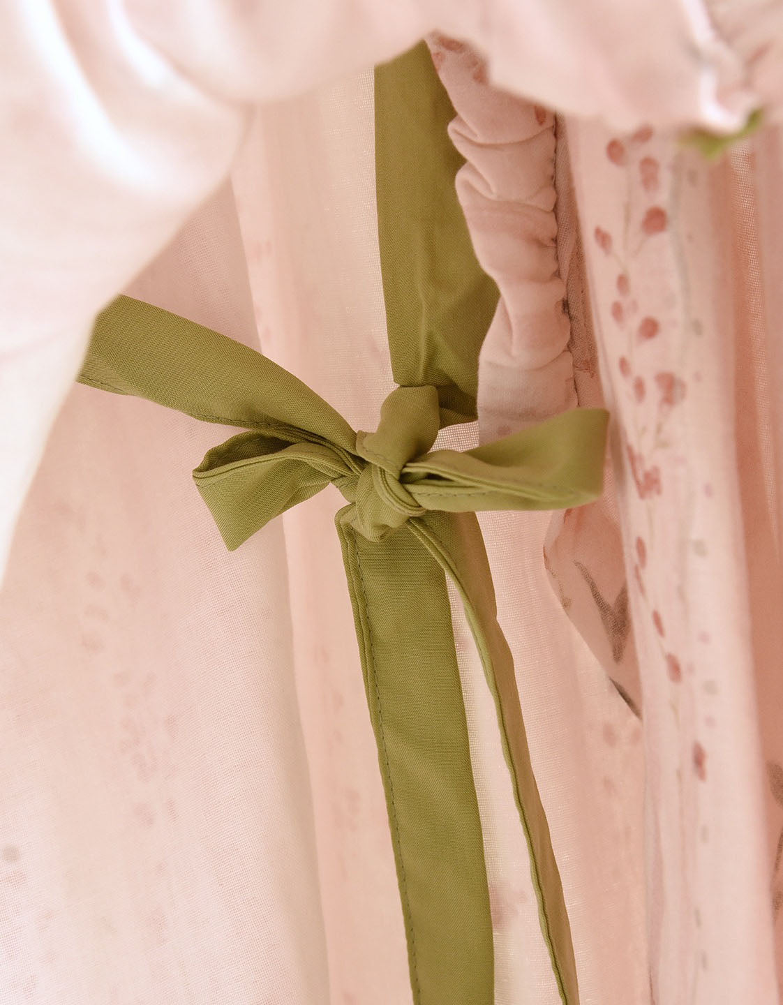 Casual Floral Cotton Gauze Long Sleeve Kimono Pajama Set