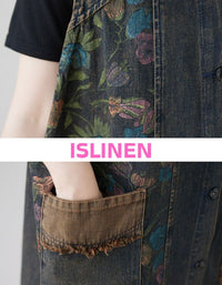 Women wearing long denim dress hooded casual street style outfit