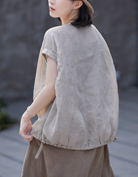 Minimalist Casual Lightweight Button Linen Shirt