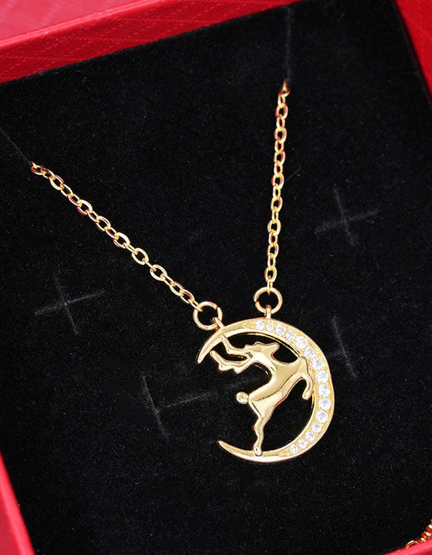 Moonlight Reindeer Christmas Necklace for Women