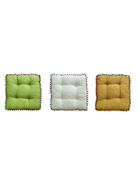 Cojín de silla cómodo de lino y algodón de estilo vintage