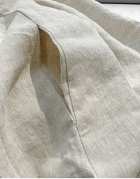 Off Shoulder Halter Neck Summer French Linen Dress