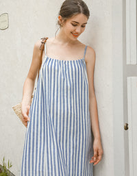 Off Shoulder Halter Neck Summer French Linen Dress