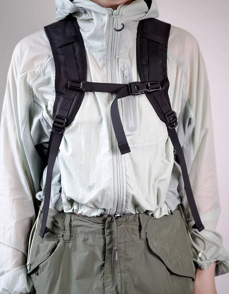 Casual Outdoor Waterproof Topographic Roll Top Backpack