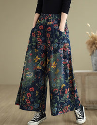 Oversize Women Casual Embroidery Wide Leg Denim Pants