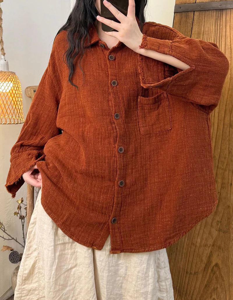 Oversized Casual Autumn Long Sleeve Cotton Shirt
