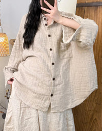 Oversized Casual Autumn Long Sleeve Cotton Shirt