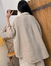 Oversized Casual Autumn Long Sleeve Cotton Shirt