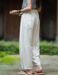 Oversized Casual Loose Fit Linen Palazzo Pants