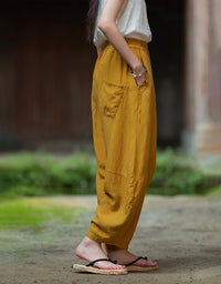 Oversized Casual Loose Fit Linen Palazzo Pants
