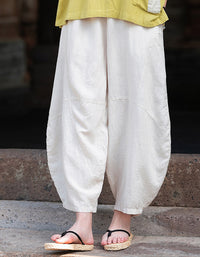 Oversized Casual Loose Fit Linen Palazzo Pants