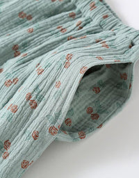 Pure Cotton Floral Print Casual Kimono Sleepwear Set - Islinen