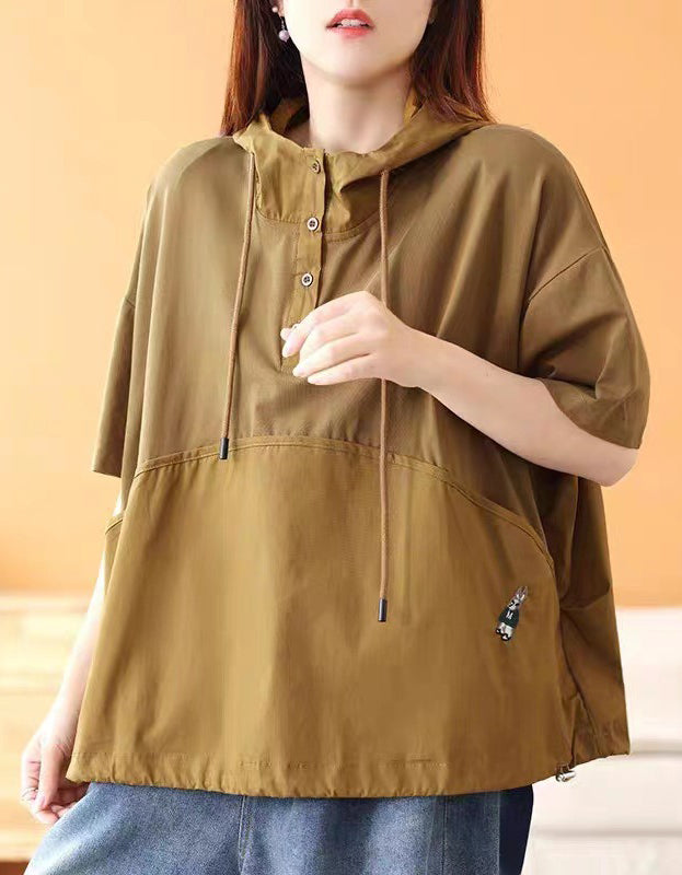 Relaxed Fit Cotton Hoodie T-Shirt
