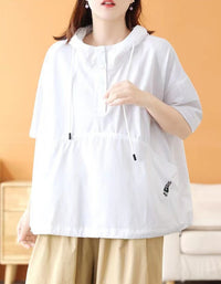 Relaxed Fit Cotton Hoodie T-Shirt