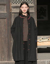 Winter Women's Stand-up Collar Mid-length Cotton Coat