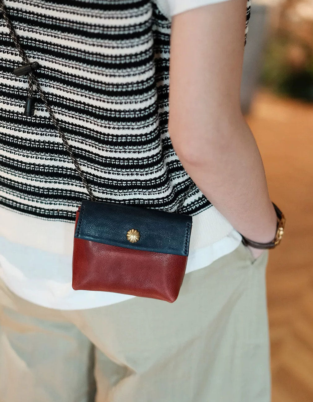 Boho Minimal Leather Mini Shoulder Bag for Casual Everyday Wear