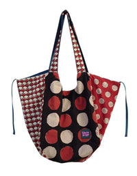 Artistic Patchwork Shoulder Tote Bag Women Casual Large Capacity Bag