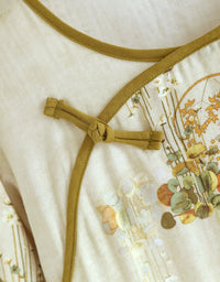 Retro Floral Bamboo Fiber Loose Pajama Set