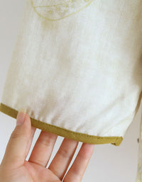 Retro Floral Bamboo Fiber Loose Pajama Set