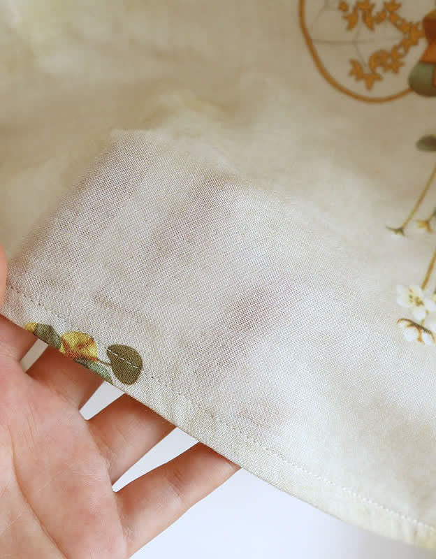 Retro Floral Bamboo Fiber Loose Pajama Set