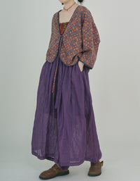 Retro Loose-Fit Floral Hanfu Cardigan Shirt