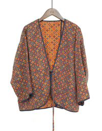 Retro Loose-Fit Floral Hanfu Cardigan Shirt