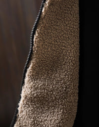 Textured red corduroy fabric with soft warm lining detail