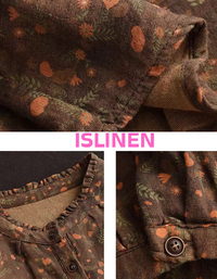 vintage floral pattern blouse fabric detail