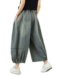Retro Oversized Denim Harem Pants