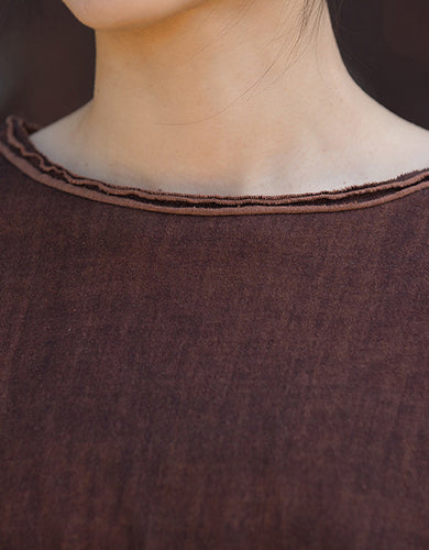 Minimalist Long Sleeve Cotton Linen Casual Blouse