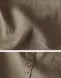 Sand-washed Front Slits Summer Linen Skirt