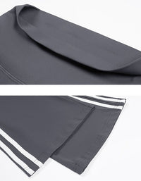 Gray legging with white stripes on a white background close-up