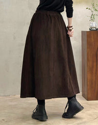 Side Tie Autumn Women's Corduroy Loose Skirt