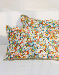 Skin-friendly Pure Cotton Tassel Floral Pillow Cover(2PCS)