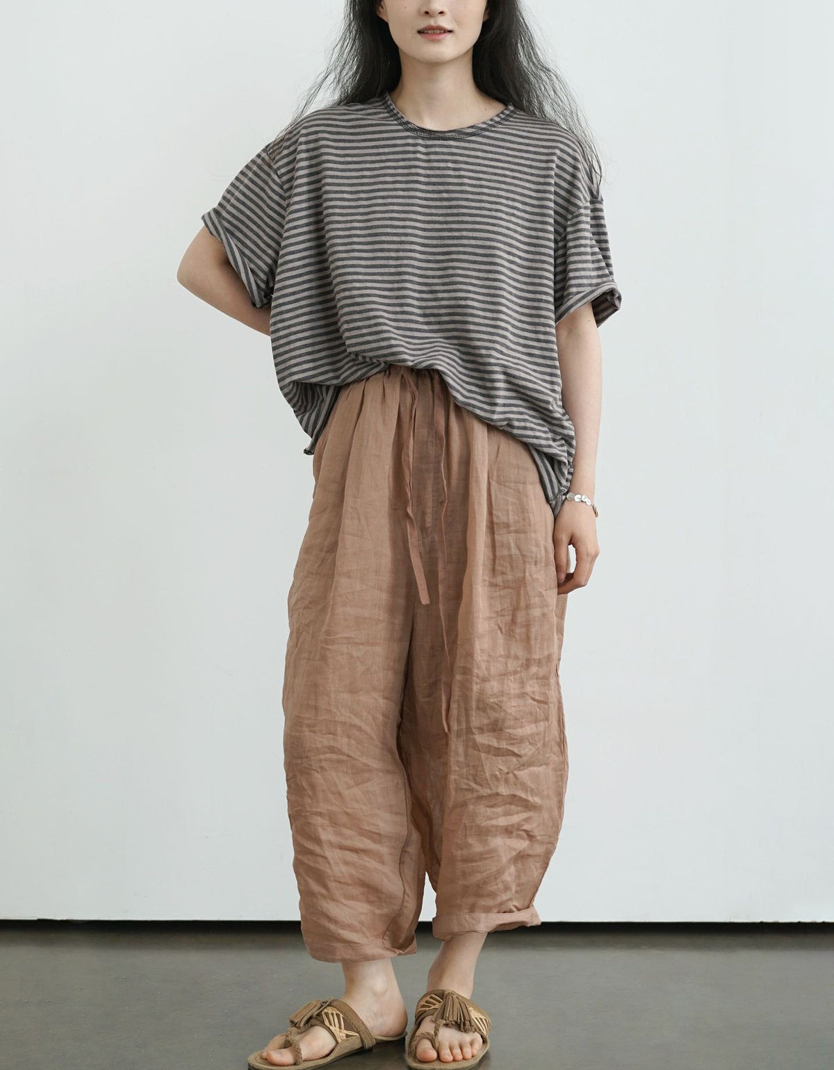 Soft Casual Wide Leg Linen Pants