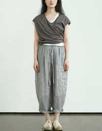 Soft Casual Wide Leg Linen Pants