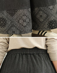 Soft Comfortable Floral Wide leg Denim Pants