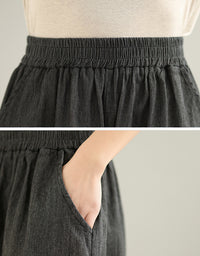 Soft Comfortable Floral Wide leg Denim Pants