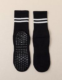 Black Non-Slip Pilates Socks Breathable Yoga Fitness Socks