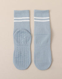 Light Blue Non-Slip Pilates Socks Breathable Yoga Fitness Socks