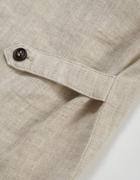 women elegant white linen long sleeve blouse