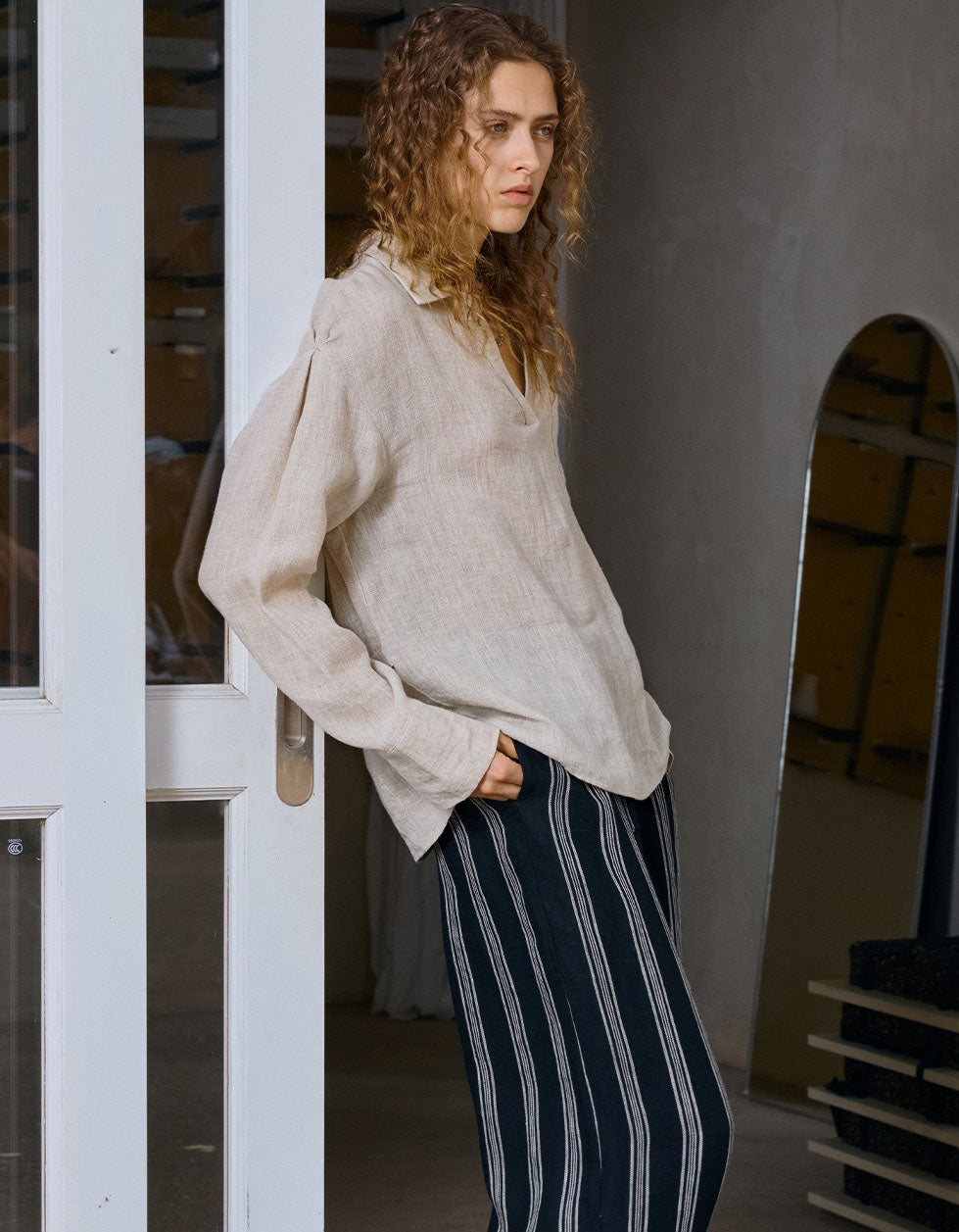 Casual Loose Linen Blouse Women Everyday Top